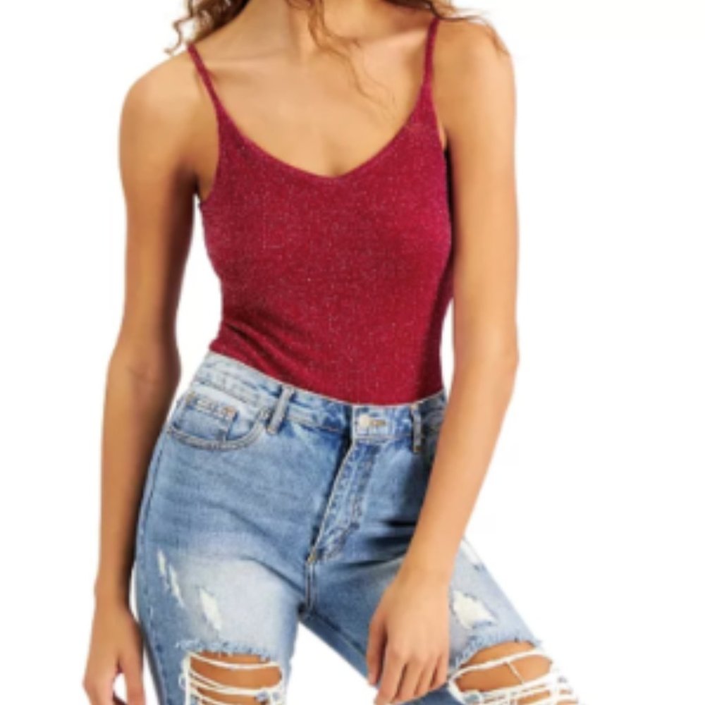 Planet Gold Juniors' Sparkle Thong Bodysuit